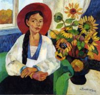 <i>Портрет с подсолнухами</i><b>Portrait with sunflowers</b>