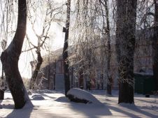 <i>Iversky monastery. Snow storm in 2010</i><b>Метель 2010. Иверский монастырь</b>